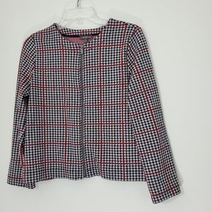 Street One Red, White, Blue,Zip Cardigan, size 12